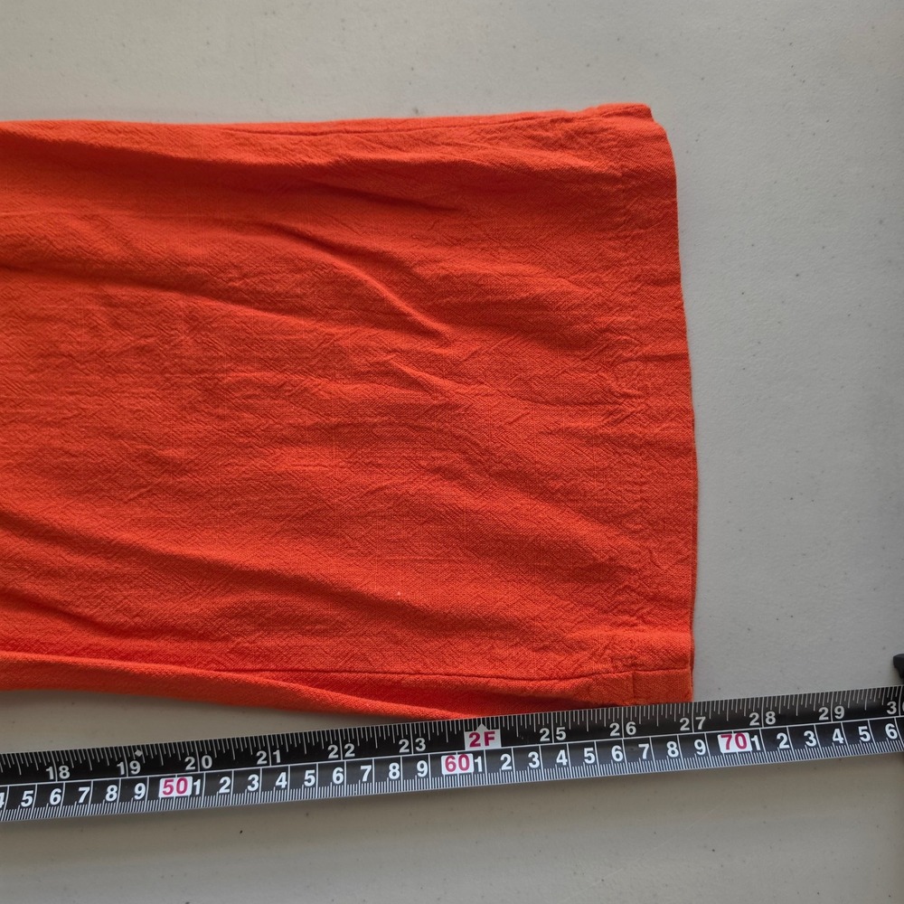 Sienna Sky Pants Women M Orange Wide Leg Linen Blend Drawstring Vacay Boho Flowy - Picture 9 of 10